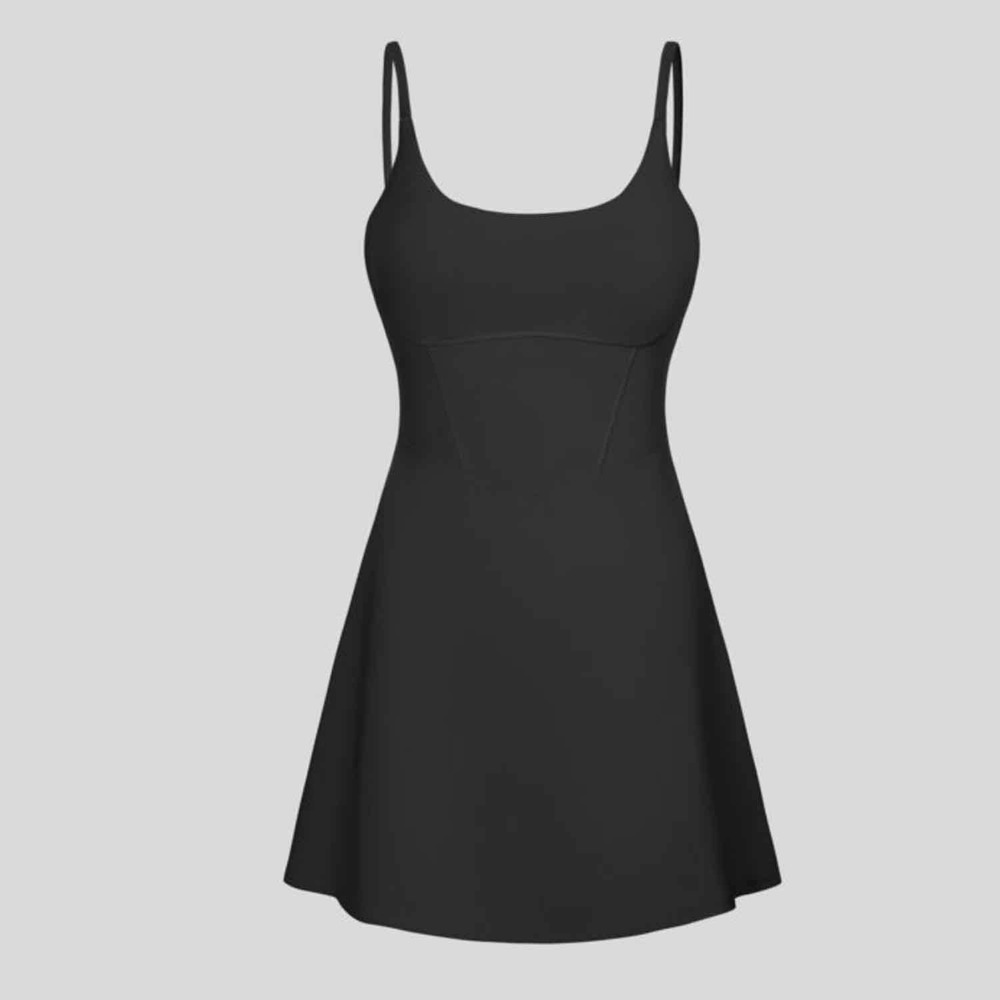 Halara Cloudful Fabric Square Neck Corset Backless 2-in-1 Side Pocket Dress